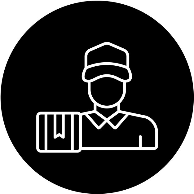 Wektorowy projekt Delivery Man Icon Style