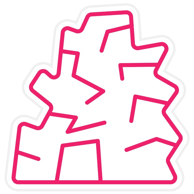 Wektorowy projekt Desert Cave Icon Style