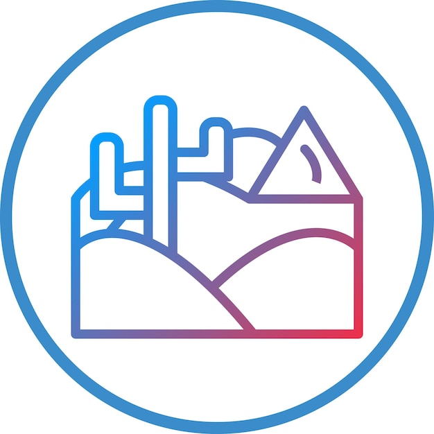 Wektorowy projekt Desert Icon Style