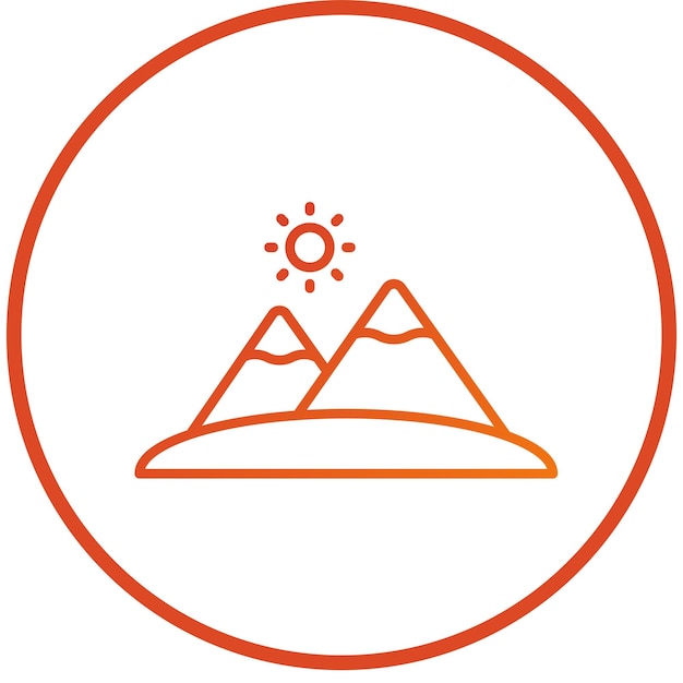 Wektorowy projekt Desert Icon Style