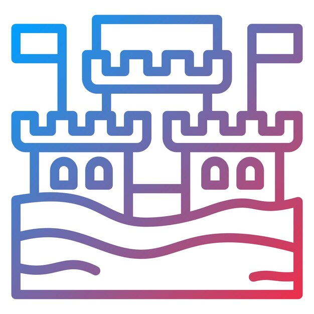 Wektorowy projekt Desert Palace Icon Style