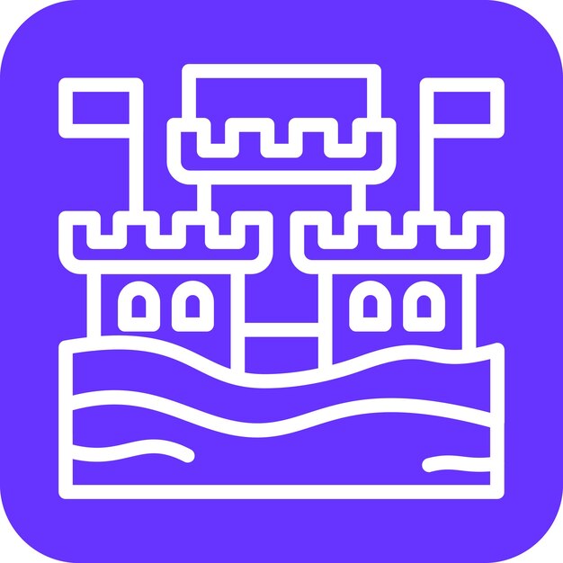 Wektorowy projekt Desert Palace Icon Style