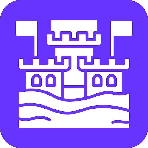 Wektorowy projekt Desert Palace Icon Style