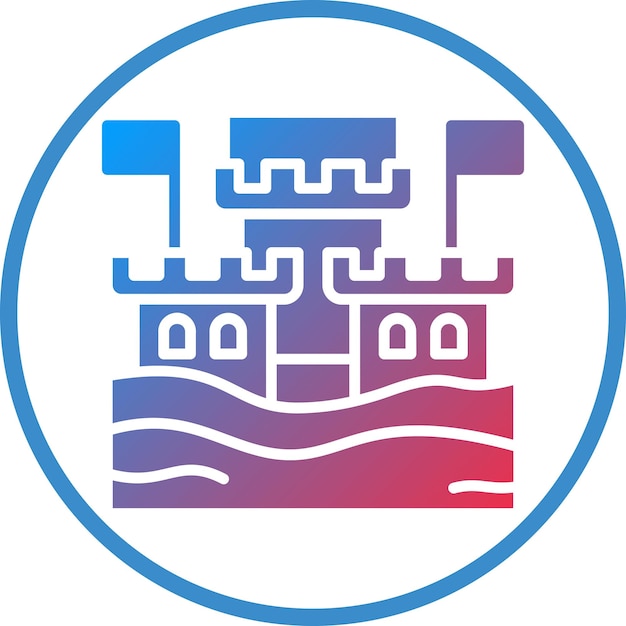 Wektorowy projekt Desert Palace Icon Style