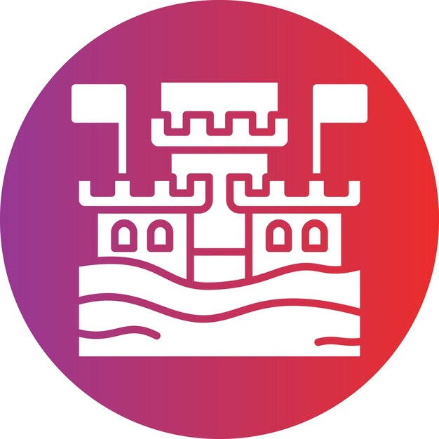 Wektorowy projekt Desert Palace Icon Style