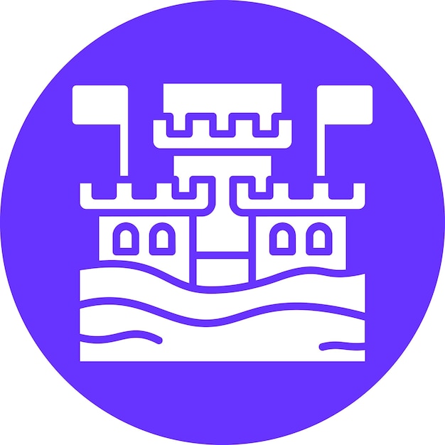Wektorowy projekt Desert Palace Icon Style