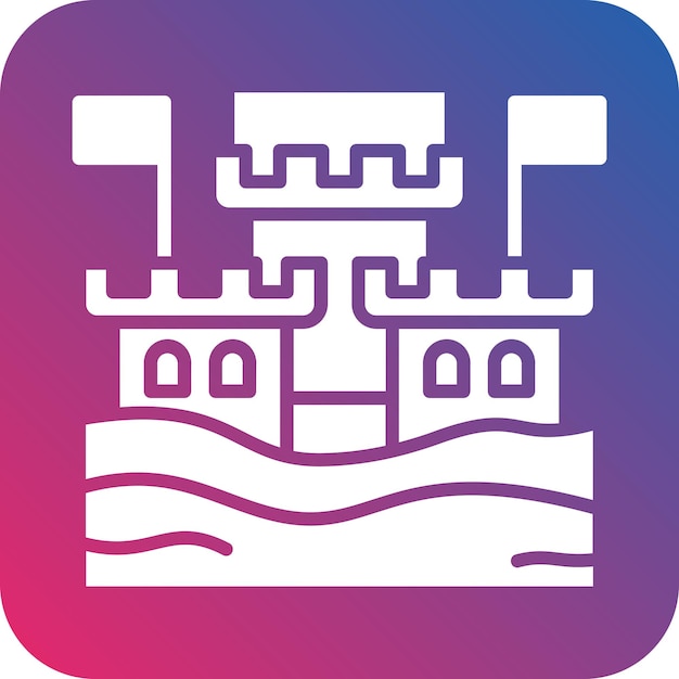 Wektorowy projekt Desert Palace Icon Style