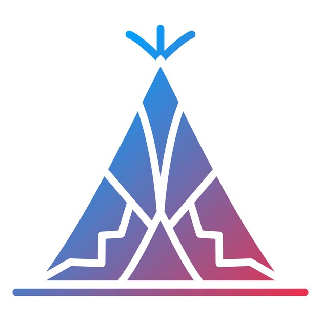 Wektorowy projekt Desert Tipi Icon Style