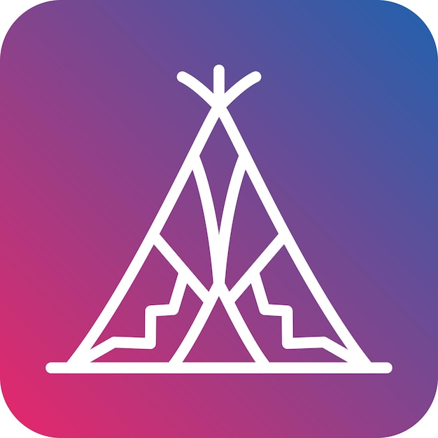 Wektorowy projekt Desert Tipi Icon Style
