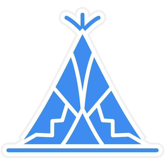 Wektorowy projekt Desert Tipi Icon Style