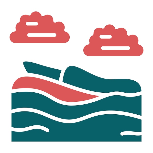 Wektorowy projekt Desert Weather Icon Style