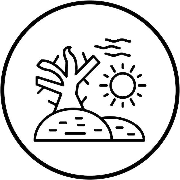 Wektorowy projekt Desert Weather Icon Style