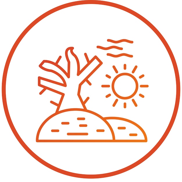 Wektorowy projekt Desert Weather Icon Style