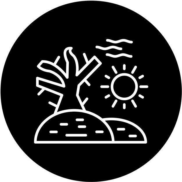 Wektorowy projekt Desert Weather Icon Style
