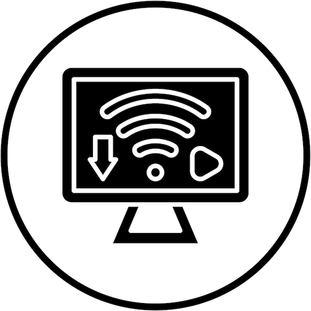 Wektorowy projekt Downlink Stream Icon Style