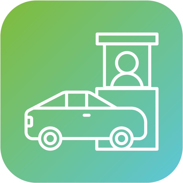 Wektorowy projekt Drive Thru Icon Style