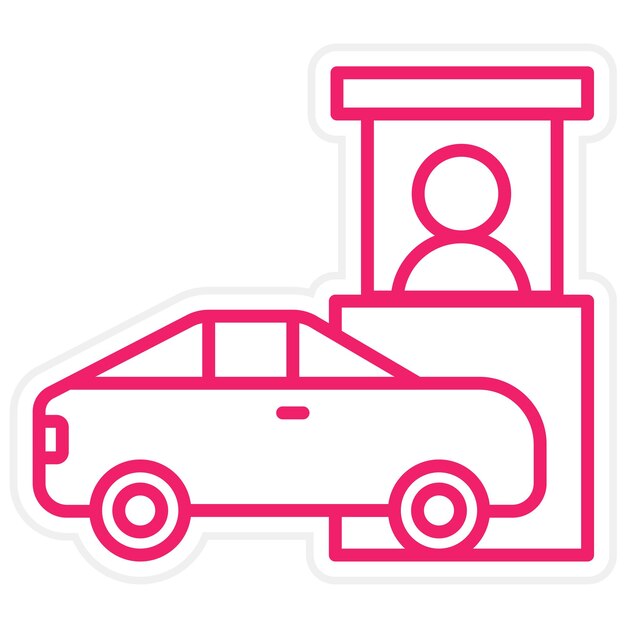 Wektorowy projekt Drive Thru Icon Style