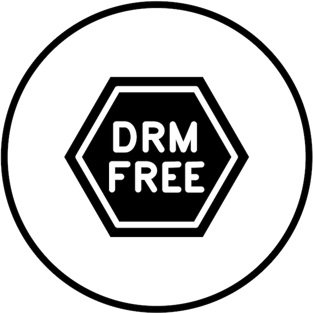 Wektorowy projekt DRM Free Icon Style