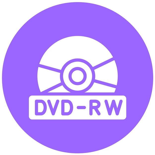 Wektorowy projekt DVDRW Icon Style