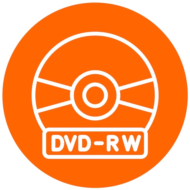 Wektorowy projekt DVDRW Icon Style