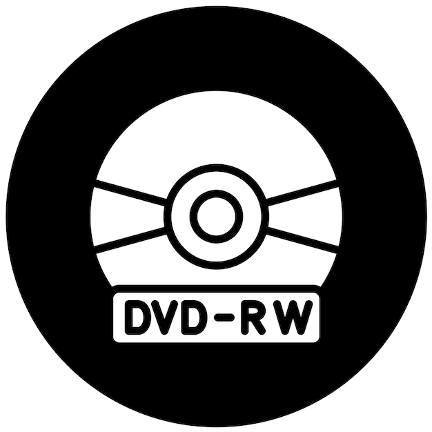 Wektorowy projekt DVDRW Icon Style