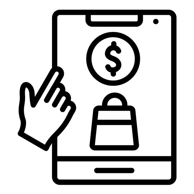 Wektorowy projekt Easy Shopping Icon Style