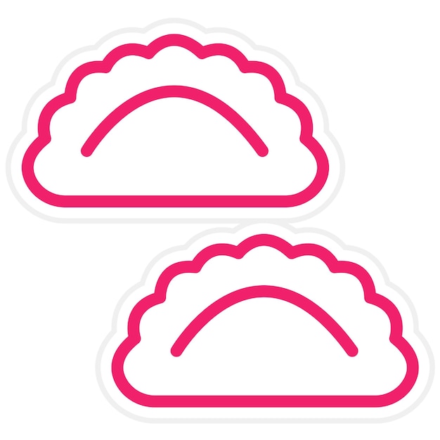 Wektorowy projekt Empanada Icon Style