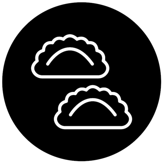 Wektorowy projekt Empanada Icon Style