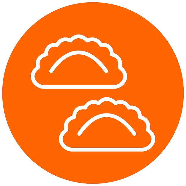 Wektorowy projekt Empanada Icon Style