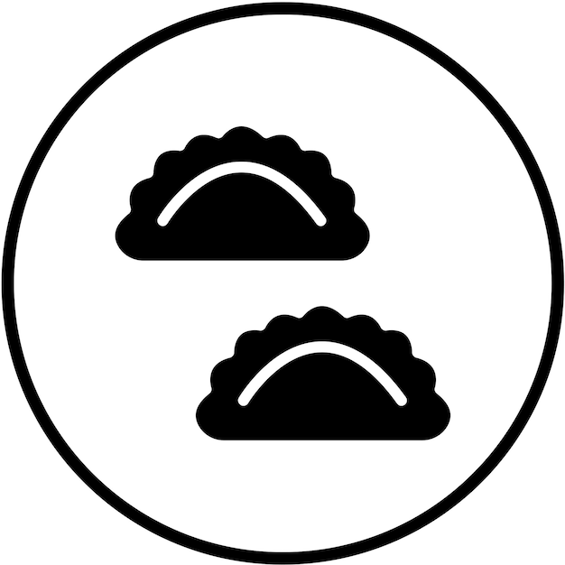 Wektorowy projekt Empanada Icon Style