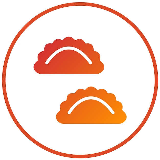 Wektorowy projekt Empanada Icon Style