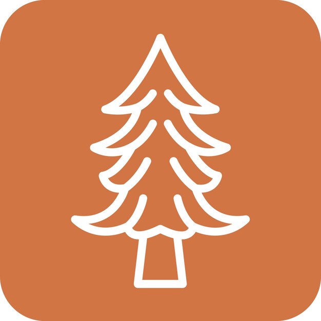 Wektorowy projekt Evergreen Tree Icon Style