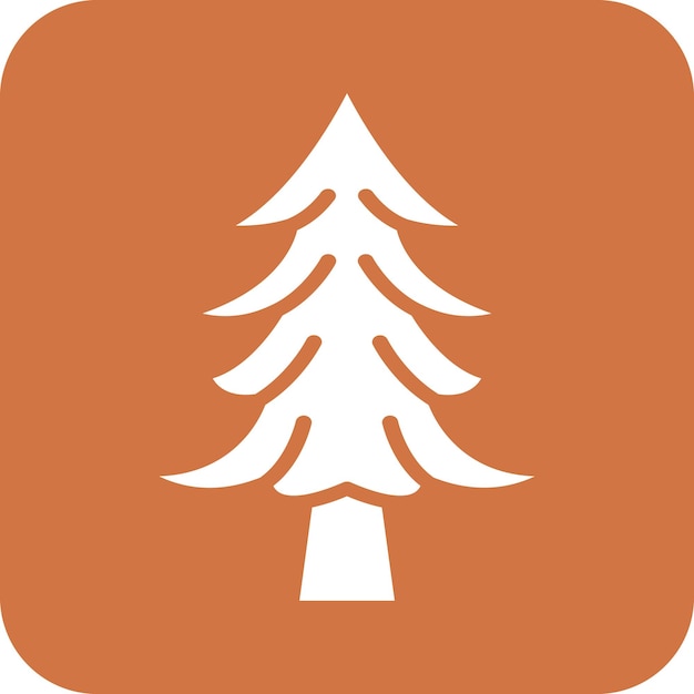 Wektorowy projekt Evergreen Tree Icon Style