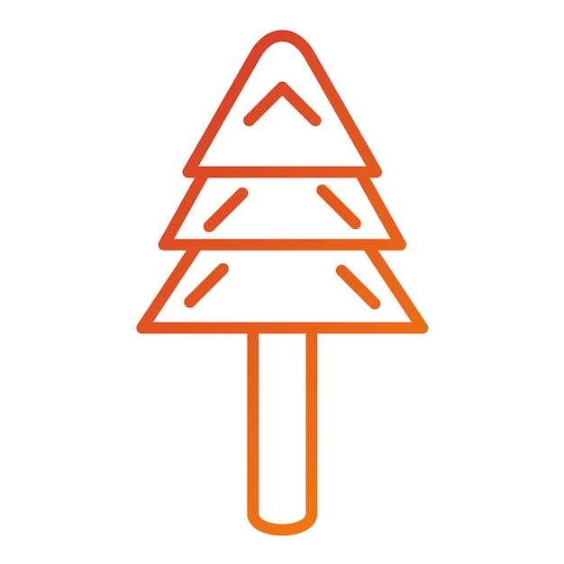 Wektorowy projekt Evergreen Tree Icon Style