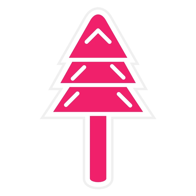 Wektorowy projekt Evergreen Tree Icon Style