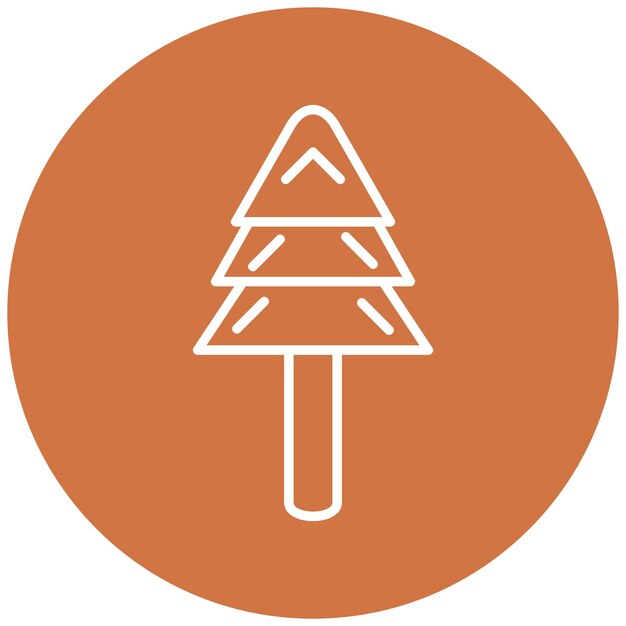 Wektorowy projekt Evergreen Tree Icon Style