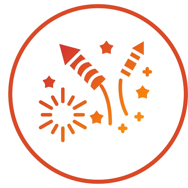 Wektorowy projekt Firecracker Icon Style