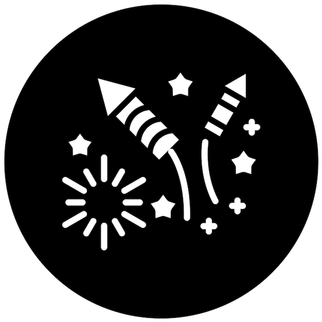 Wektorowy projekt Firecracker Icon Style
