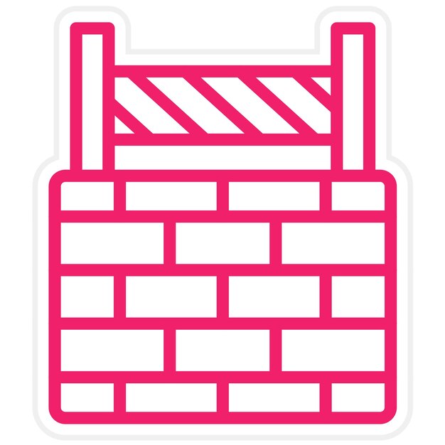 Wektorowy projekt FirewallBarrier Icon Style