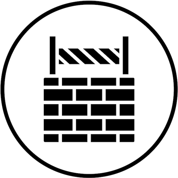 Wektorowy projekt FirewallBarrier Icon Style