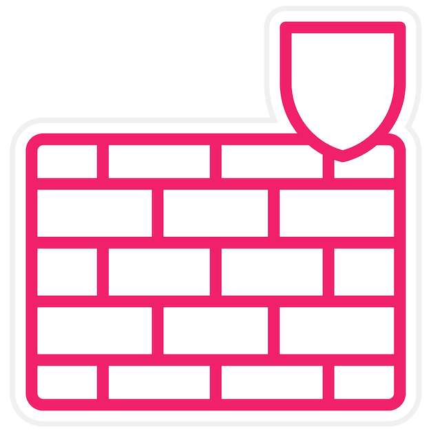 Wektorowy projekt FirewallDefender Icon Style