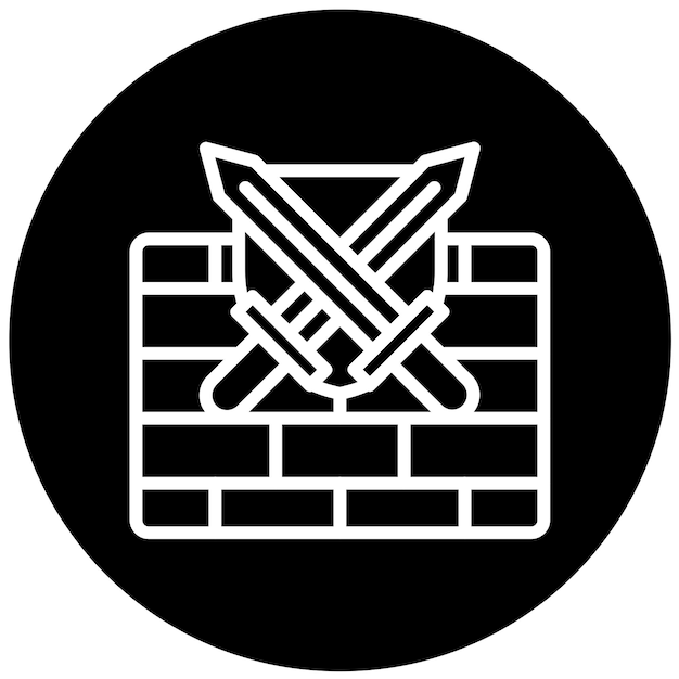 Plik wektorowy wektorowy projekt firewallguardian icon style