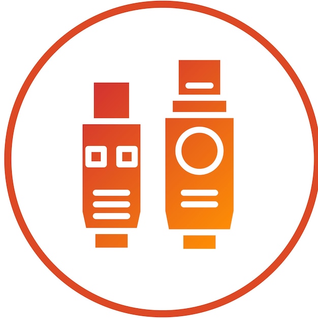 Wektorowy projekt Firewire Port Icon Style