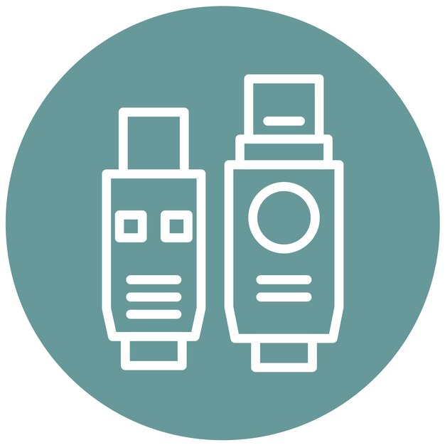 Wektorowy projekt Firewire Port Icon Style