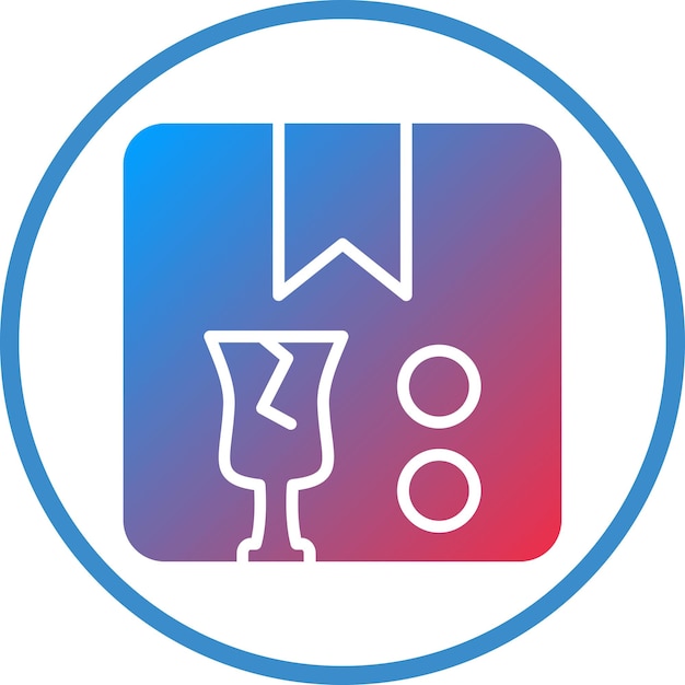 Wektorowy projekt Fragile Icon Style