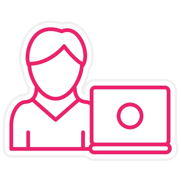 Wektorowy projekt Freelancer Mężczyzna Icon Style