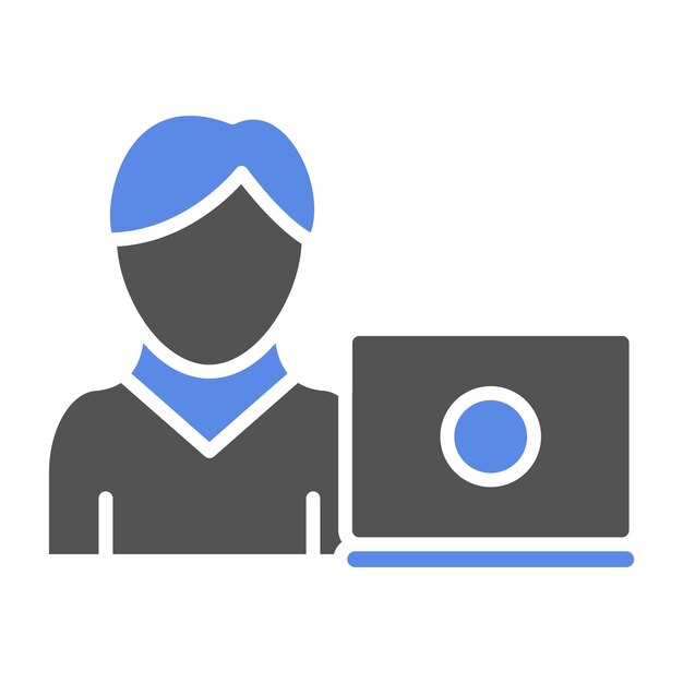 Wektorowy projekt Freelancer Mężczyzna Icon Style