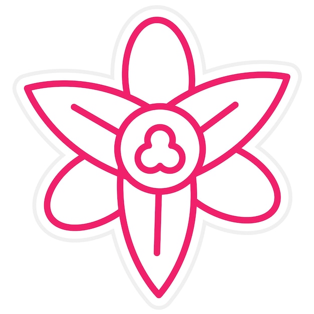 Wektorowy projekt Freesia Icon Style