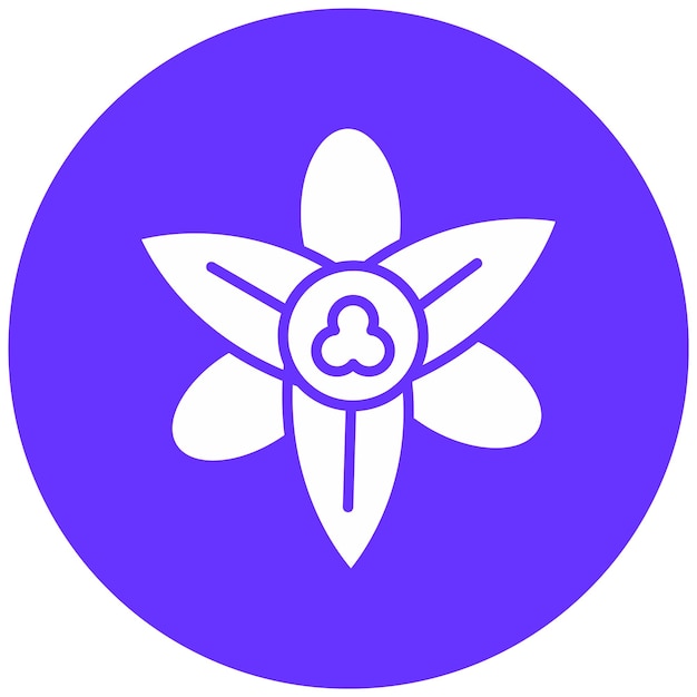 Wektorowy projekt Freesia Icon Style
