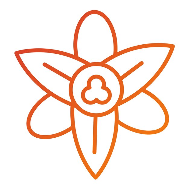 Wektorowy projekt Freesia Icon Style